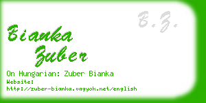 bianka zuber business card